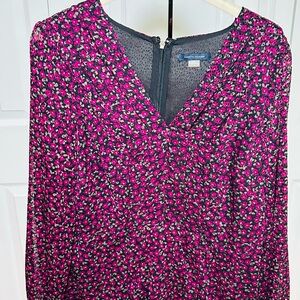 Tommy Hilfiger Black & Hot Pink Floral Blouse